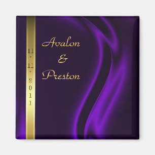 Marquis-lila Silk GoldSave the Date Magnet