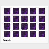 Marquis Lila Silk Square Monogram Sticker (Blatt)
