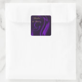 Marquis Lila Silk Square Monogram Sticker (Tasche)