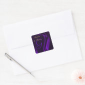 Marquis Lila Silk Square Monogram Sticker (Umschlag)
