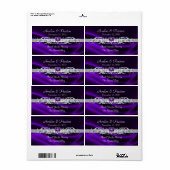 Marquis Lila Silk Wine Wedding Label (Vorne)