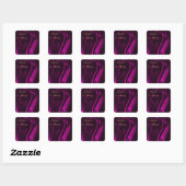 Marquis Pink Silk Square Monogram Sticker (Blatt)