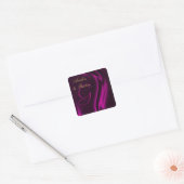 Marquis Pink Silk Square Monogram Sticker (Umschlag)