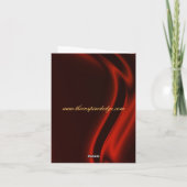 Marquis Red Silk Gold Vielen Dank Notecard Dankeskarte (Rückseite)