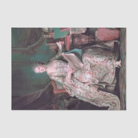 Marquise de Pompadour - Quentin de la Tour Seidenpapier (Vorderseite)