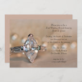 Marquise Diamond Ring Post Hochzeitsfeier Einladung (Vorne/Hinten)