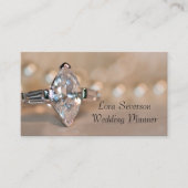 Marquise Diamond Verlobung Ring Hochzeitsplaner Visitenkarte (Vorderseite)