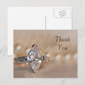 Marquise Diamond Verlobung Ring Vielen Dank Postkarte (Vorne/Hinten)