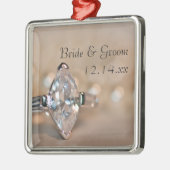 Marquise Diamond Verlobung Ring Wedding Silbernes Ornament (Links)