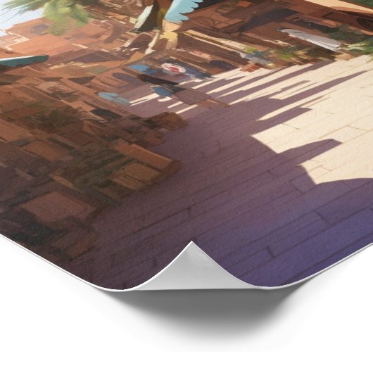 Marrakech ai Malerei Kunst Poster (Ecke)