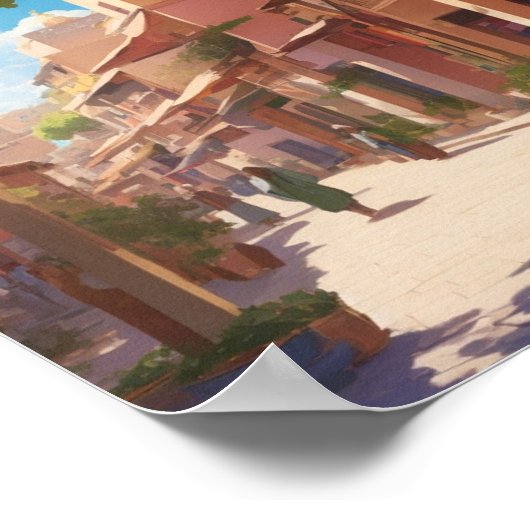 Marrakech ai Malerei Kunst Poster (Ecke)