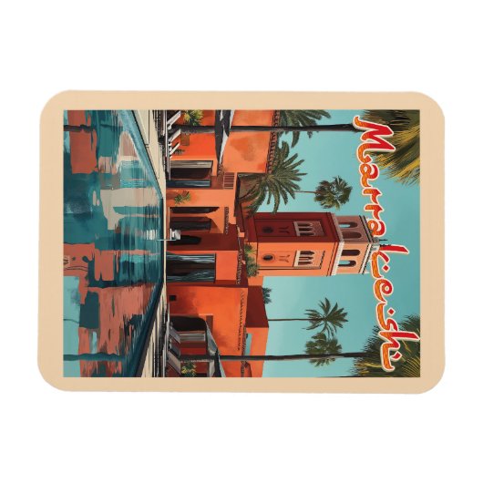 Marrakech Daydream - Mittelalter Reise Magnet (Horizontal)