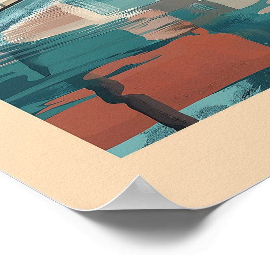 Marrakech Daydream - Mittelalter Reise Poster (Ecke)