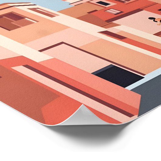 Marrakech Elegance 4K Landschaft Stadtbild Poster (Ecke)