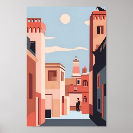 Marrakech Elegance 4K Landschaft Stadtbild Poster (Vorne)