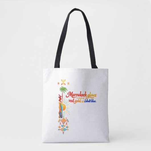 Marrakech Glows – Lebendiges Marokkanisches Kunst- Tasche (Vorderseite)