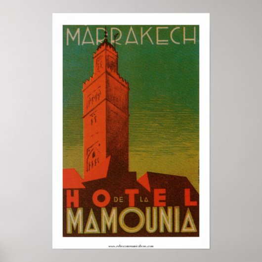 Marrakech Hotel de la Mamounia Poster (Vorne)