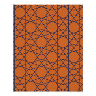 Marrakech Indigo Geometrie Poster