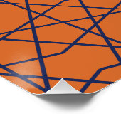 Marrakech Indigo Geometrie Poster (Ecke)
