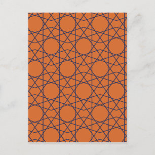 Marrakech Indigo Geometrie Postkarte