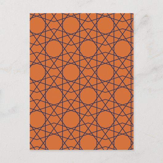 Marrakech Indigo Geometrie Postkarte (Vorderseite)