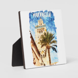 Marrakech Marokko Fotoplatte