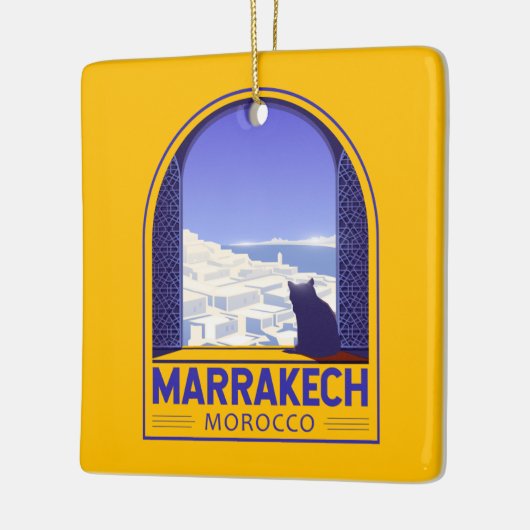 Marrakech Marokko Kat Retro Keramikornament (Links)