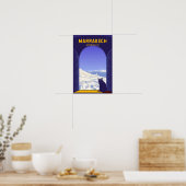 Marrakech Marokko Kat Retro Poster (Küche)