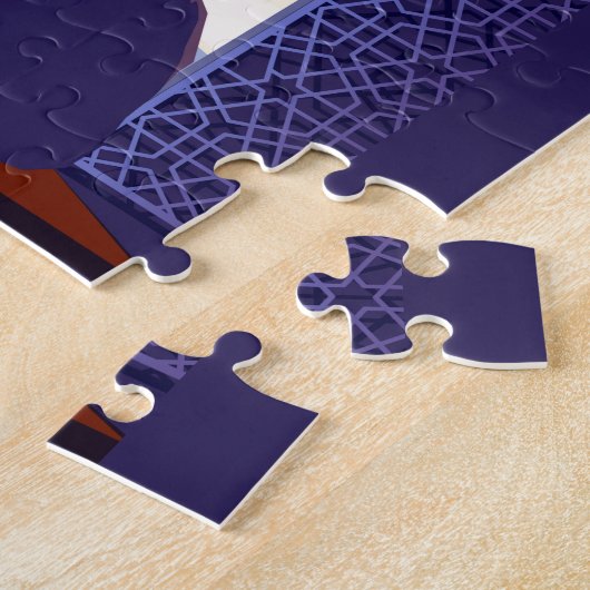 Marrakech Marokko Kat Retro Puzzle (Seite)