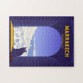 Marrakech Marokko Kat Retro Puzzle (Horizontal)