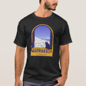 Marrakech Marokko Kat Retro T-Shirt (Vorderseite)
