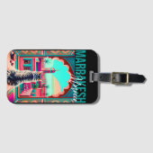 Marrakech Marokko Katze Reisen Tourismus Souvenir Gepäckanhänger (Vorderseite (Horizontal))