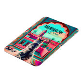 Marrakech Marokko Katze Reisen Tourismus Souvenir Magnet (Linke Seite)