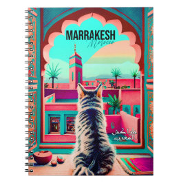 Marrakech Marokko Katze Reisen Tourismus Souvenir Notizblock