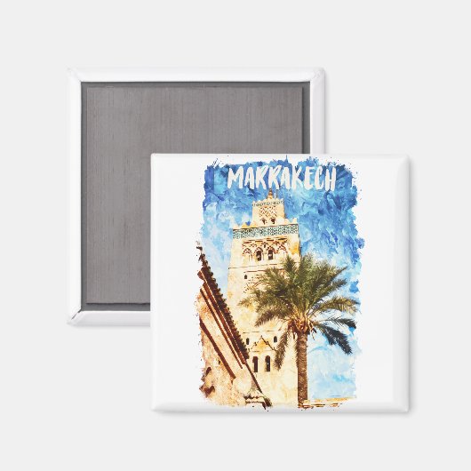 Marrakech Marokko Magnet (Vorderseite/Rückseite)