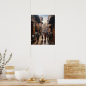 Marrakech Marokko Malerei Art Print Poster (Küche)