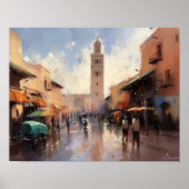 Marrakech Marokko Malerei Art Print Poster (Vorne)