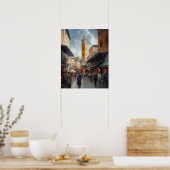 Marrakech Marokko Malerei Art Print Poster (Küche)