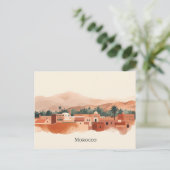 Marrakech, Marokko Minimalistischer Boho-Reise Postkarte (Stehend Vorderseite)