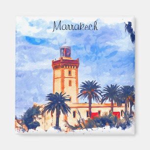 Marrakech Marokko Moschee Reise Magnet