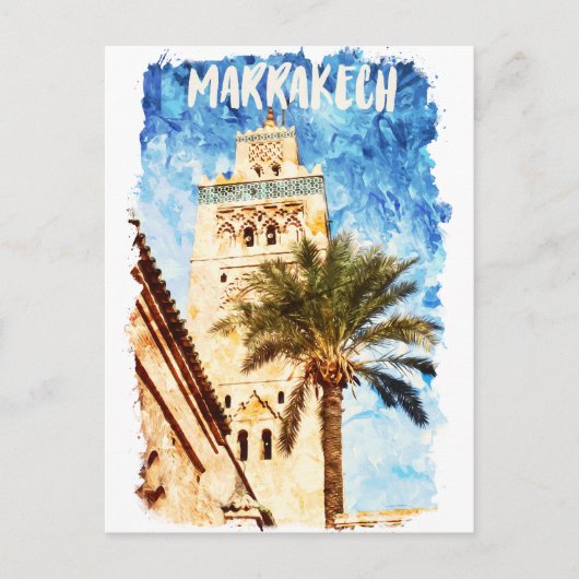 Marrakech Marokko Postkarte (Vorderseite)