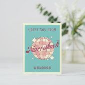 Marrakech Marokko Urlaub Retro Postcard Postkarte (Stehend Vorderseite)