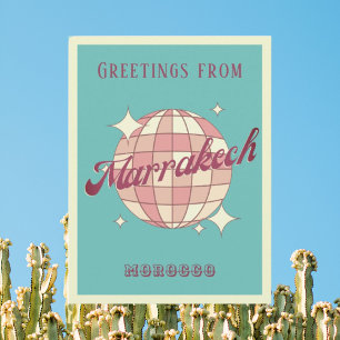 Marrakech Marokko Urlaub Retro Postcard Postkarte