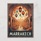 Marrakech Marokko Vintage-Markt-Reise Postkarte (Vorderseite)