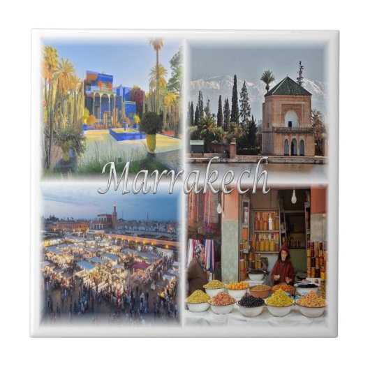 MARRAKECH-Mosaik, Marokko, Fliese (Vorderseite)