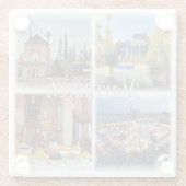 MARRAKECH-Mosaik, Marokko, Glasuntersetzer (Rückseite)