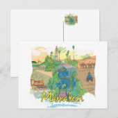 Marrakech Postkarte (Vorne/Hinten)