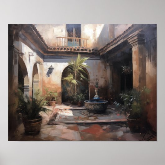 Marrakech Riad Marokko Kunst, Dichtung und Musik Poster (Vorne)