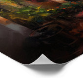 Marrakech Riad Marokko Malerei Art Print Poster (Ecke)