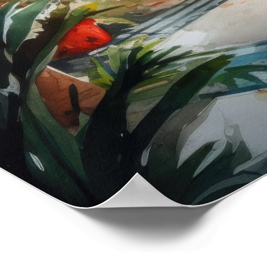 Marrakech Riad Marokko Poster (Ecke)